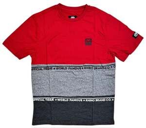 Ecko Unltd Men's T-Shirt Colorblock Short Sleeve Tee in Red